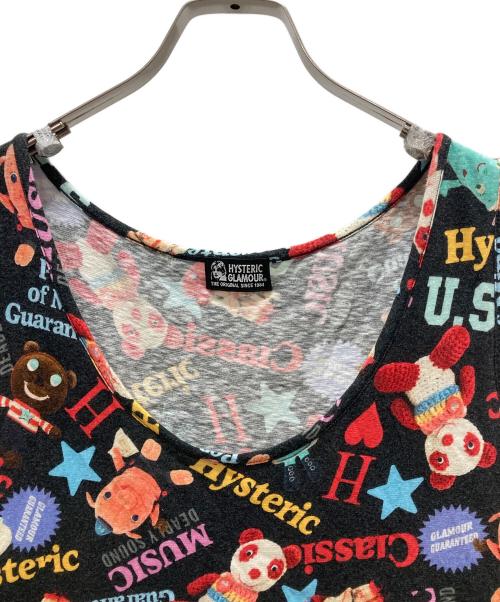 Hysteric Glamour（ヒステリックグラマー）Hysteric Glamour (ヒステリックグラマー) YOKO DOLL MIX柄 タンクトップ ブラック サイズ:FREEの古着・服飾アイテム