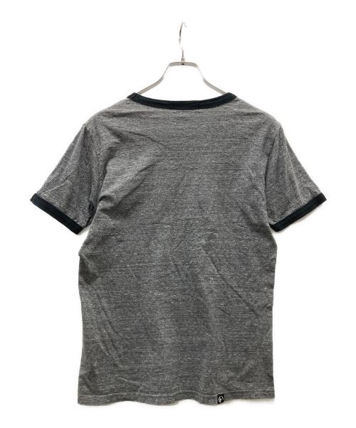 Hysteric Glamour（ヒステリックグラマー）Hysteric Glamour (ヒステリックグラマー) リンガーTシャツ グレー サイズ:Sの古着・服飾アイテム