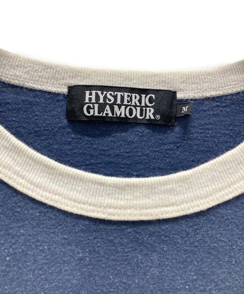 Hysteric Glamour（ヒステリックグラマー）Hysteric Glamour (ヒステリックグラマー) リンガーTシャツ ネイビー サイズ:Mの古着・服飾アイテム