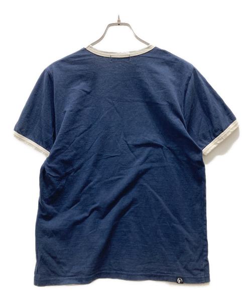 Hysteric Glamour（ヒステリックグラマー）Hysteric Glamour (ヒステリックグラマー) リンガーTシャツ ネイビー サイズ:Mの古着・服飾アイテム
