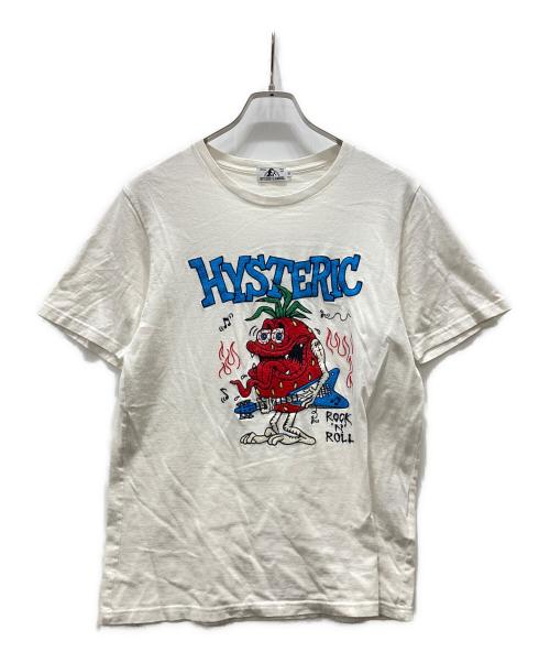 Hysteric Glamour（ヒステリックグラマー）Hysteric Glamour (ヒステリックグラマー) 刺繍Tシャツ ホワイト サイズ:Sの古着・服飾アイテム