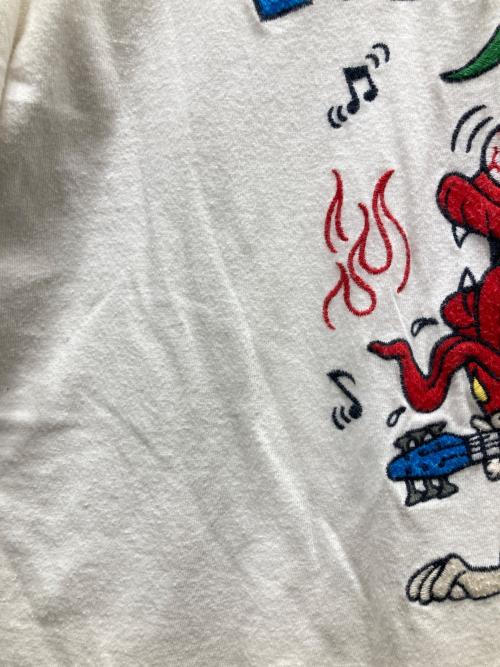 Hysteric Glamour（ヒステリックグラマー）Hysteric Glamour (ヒステリックグラマー) 刺繍Tシャツ ホワイト サイズ:Sの古着・服飾アイテム
