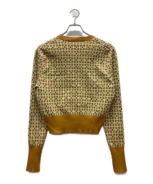 CABAN（キャバン）CABAN (キャバン) ファインポリエステルクルーネックカーディガン ブラウン サイズ:Fの古着・服飾アイテム