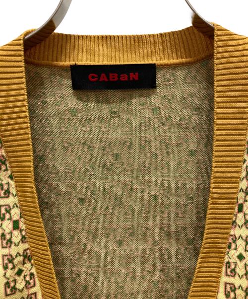CABAN（キャバン）CABAN (キャバン) ファインポリエステルクルーネックカーディガン ブラウン サイズ:Fの古着・服飾アイテム
