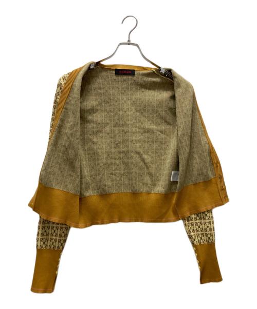 CABAN（キャバン）CABAN (キャバン) ファインポリエステルクルーネックカーディガン ブラウン サイズ:Fの古着・服飾アイテム