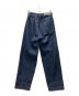 KURO (クロ) CROSS WIDE DENIM PANTS タックデニムパンツ ネイビー サイズ:2：5000円