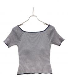 NICENICE MOMENT（ナイスナイス モーメント）の古着「カップイン オフショルダーカットソー」｜ネイビー