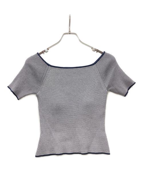 NICENICE MOMENT（ナイスナイス モーメント）nicenice moment (ナイスナイス モーメント) カップイン オフショルダーカットソー ネイビー サイズ: S/A～Cの古着・服飾アイテム