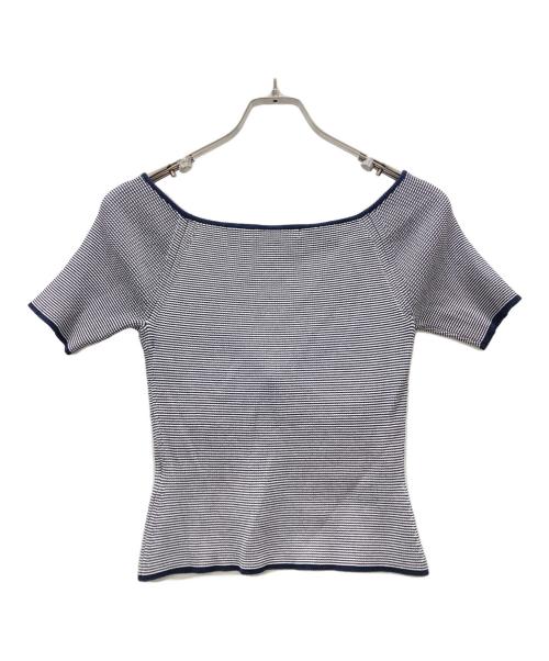 NICENICE MOMENT（ナイスナイス モーメント）nicenice moment (ナイスナイス モーメント) カップイン オフショルダーカットソー ネイビー サイズ: S/A～Cの古着・服飾アイテム