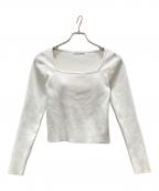 NICENICE MOMENTナイスナイス モーメント）の古着「カップイン スクエアネックカットソー」｜ホワイト