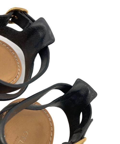 CELINE（セリーヌ）CELINE (セリーヌ) スタッズグラディエイターサンダル ブラック サイズ:36の古着・服飾アイテム