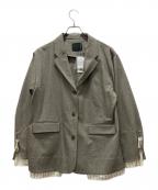 KBFケービーエフ）の古着「レイヤードデザインジャケット」｜ブラウン