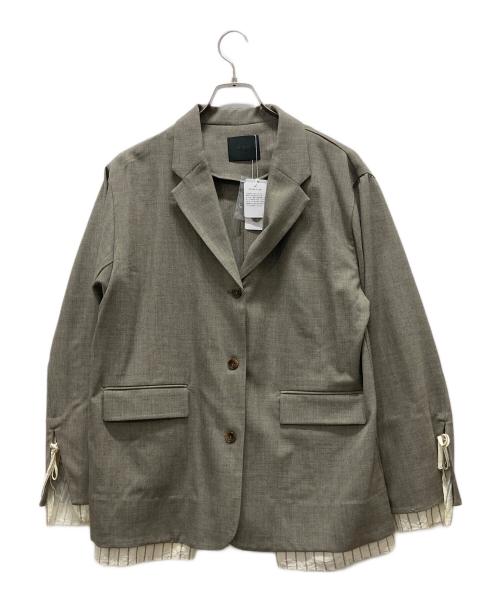 KBF（ケービーエフ）KBF (ケービーエフ) レイヤードデザインジャケット ブラウン サイズ:Oneの古着・服飾アイテム