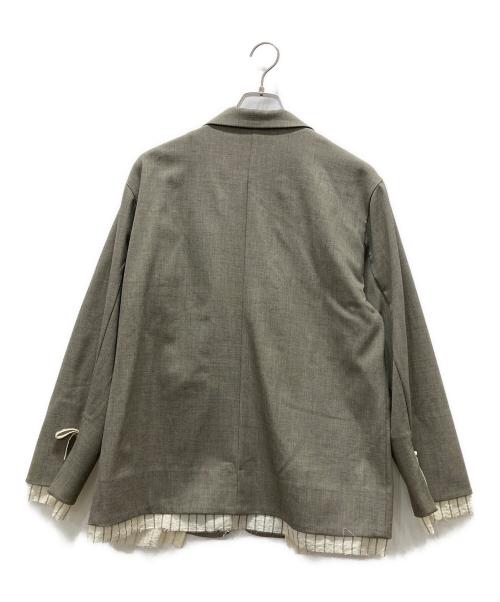 KBF（ケービーエフ）KBF (ケービーエフ) レイヤードデザインジャケット ブラウン サイズ:Oneの古着・服飾アイテム