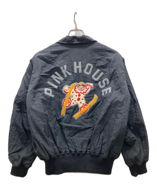 PINK HOUSE（ピンクハウス）PINK HOUSE (ピンクハウス) バックロゴワッペンスタジャン ブラック サイズ:記載無しの古着・服飾アイテム