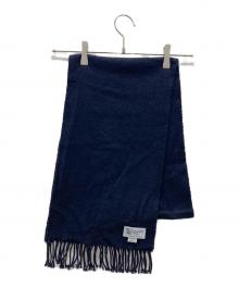 JOHNSTONS OF ELGIN（ジョンストンズオブエルガン）の古着「カシミヤマフラー」｜ネイビー