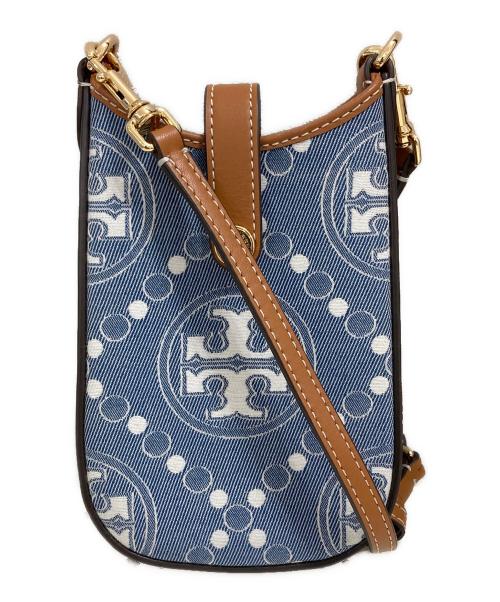 TORY BURCH（トリーバーチ）TORY BURCH (トリーバーチ) スマホショルダーバッグ インディゴの古着・服飾アイテム