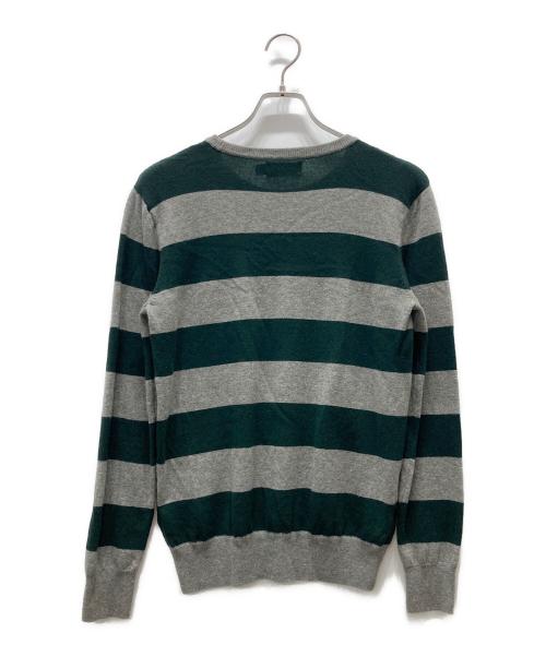 POLO RALPH LAUREN（ポロ・ラルフローレン）POLO RALPH LAUREN (ポロ・ラルフローレン) ボーダーニット グレー サイズ:XLの古着・服飾アイテム