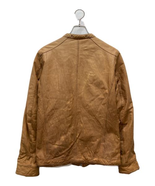ripvanwinkle（リップヴァンウィンクル）ripvanwinkle (リップヴァンウィンクル) レザー中綿ジャケット ブラウン サイズ:XLの古着・服飾アイテム