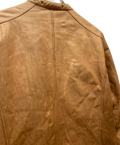 ripvanwinkle（リップヴァンウィンクル）ripvanwinkle (リップヴァンウィンクル) レザー中綿ジャケット ブラウン サイズ:XLの古着・服飾アイテム