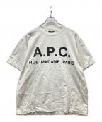 A.P.C.×EDIFICEアーペーセー×エディフィス）の古着「別注 オーバーサイズ ロゴプリント Tシャツ」｜ホワイト