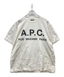 A.P.C.×EDIFICE（アーペーセー×エディフィス）の古着「別注 オーバーサイズ ロゴプリント Tシャツ」｜ホワイト