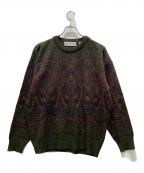 JOHN ASHFORDジョン アッシュフォード）の古着「イタリア製総柄ニット」｜カーキ