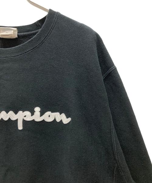 Champion REVERSE WEAVE（チャンピオン リバース ウィーブ）Champion REVERSE WEAVE (チャンピオン リバース ウィーブ) クルーネックスウェット ブラック サイズ:XLの古着・服飾アイテム