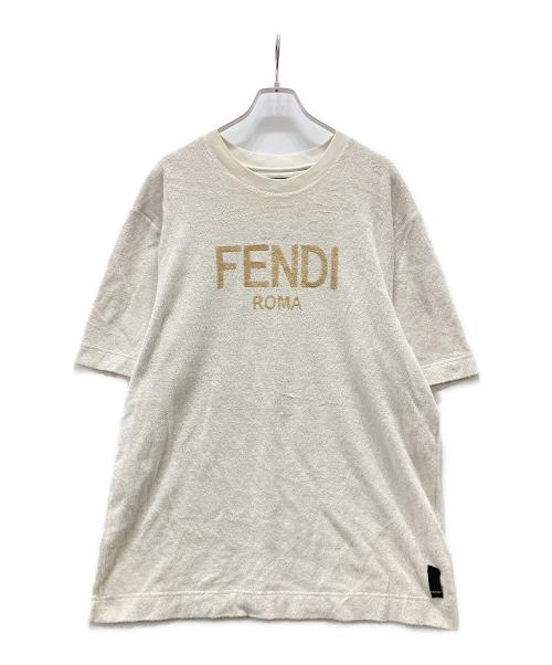 FENDI（フェンディ）FENDI (フェンディ) パイル地 ホワイトテリーシャツ ベージュ サイズ:XXLの古着・服飾アイテム