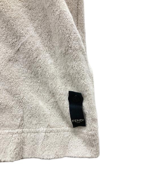 FENDI（フェンディ）FENDI (フェンディ) パイル地 ホワイトテリーシャツ ベージュ サイズ:XXLの古着・服飾アイテム