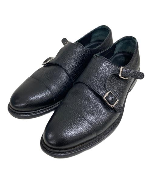 Jalan Sriwijaya（ジャランスリウァヤ）Jalan Sriwijaya (ジャランスリウァヤ) BEAMS Lights (ビームスライト) ダブルモンクシューズ ブラック サイズ:9の古着・服飾アイテム