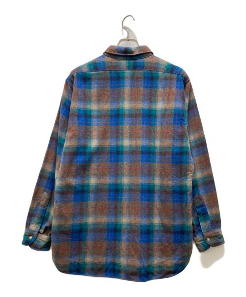 PENDLETON（ペンドルトン）PENDLETON (ペンドルトン) 70's-80's ネルシャツ ブルーマルチカラー サイズ:Lの古着・服飾アイテム