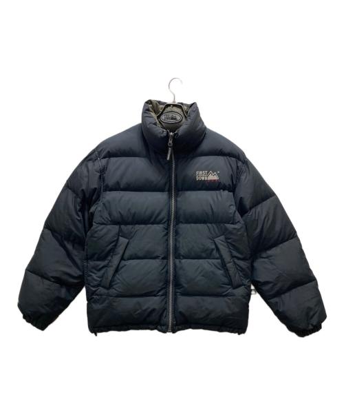 FIRST DOWN（ファーストダウン）FIRST DOWN (ファーストダウン) リップストップ リバーシブル ダウンジャケット ブラック サイズ:Lの古着・服飾アイテム