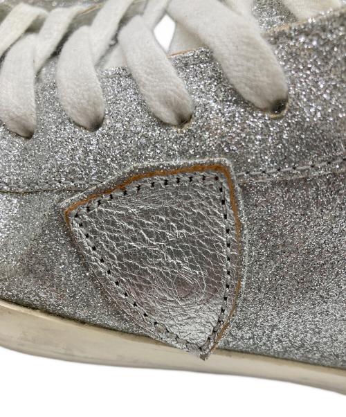 PHILIPPE MODEL（フィリップ モデル）PHILIPPE MODEL (フィリップ モデル) グリッタースニーカー シルバー サイズ:41の古着・服飾アイテム