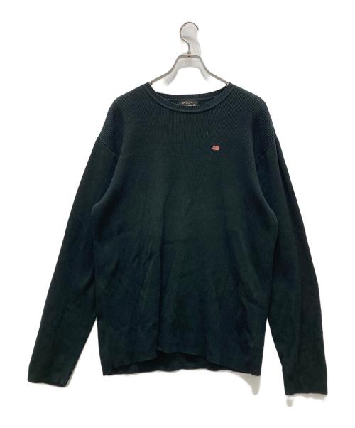 POLO JEANS CO.（ポロジーンズカンパニー）POLO JEANS CO. (ポロジーンズカンパニー) 星条旗刺繍ニット ブラック サイズ:XLの古着・服飾アイテム