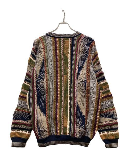 north wales（ノース・ウェールズ）north wales (ノース・ウェールズ) 3Dニット イエロー サイズ:XLの古着・服飾アイテム