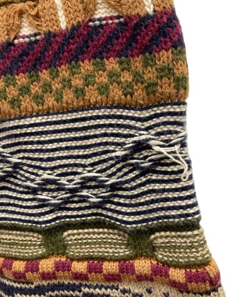 north wales（ノース・ウェールズ）north wales (ノース・ウェールズ) 3Dニット イエロー サイズ:XLの古着・服飾アイテム