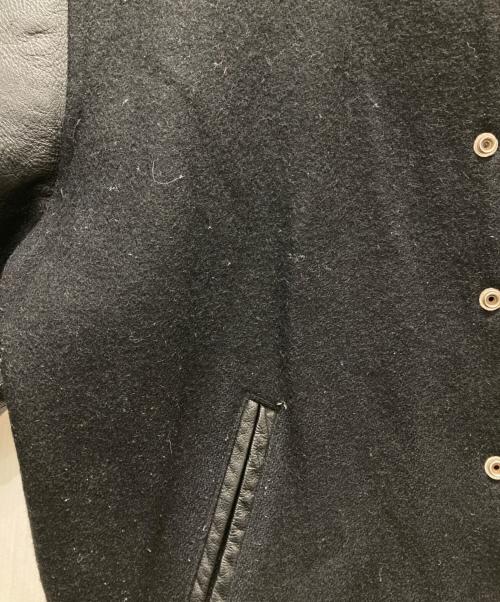 VINTAGE（ヴィンテージ）VINTAGE (ヴィンテージ) 企業ロゴレザー切替スタジャン ブラック サイズ:記載無しの古着・服飾アイテム