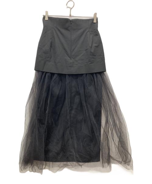 Whim Gazette（ウィムガゼット）Whim Gazette (ウィムガゼット) チュールキリカエスカート ブラック サイズ:Mの古着・服飾アイテム