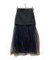 Whim Gazette（ウィムガゼット）の古着「チュールキリカエスカート」｜ブラック