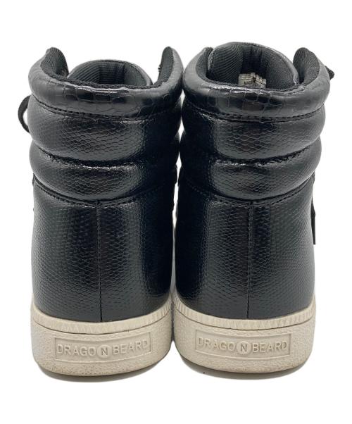 DRAGON BEARD（ドラゴンベアード）DRAGON BEARD (ドラゴンベアード) リザード型押しハイカットスニーカー ブラック サイズ:26の古着・服飾アイテム