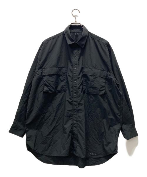 EKAL（エカル）EKAL (エカル) フラップポケットレギュラーカラーシャツ ブラック サイズ:表記無しの古着・服飾アイテム