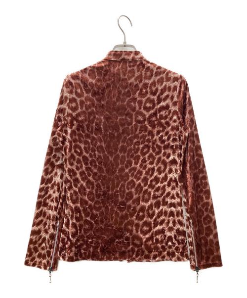 hysterics（ヒステリックス）hysterics (ヒステリックス) ベロア レオパード ライダースジャケット ピンク サイズ:FREEの古着・服飾アイテム