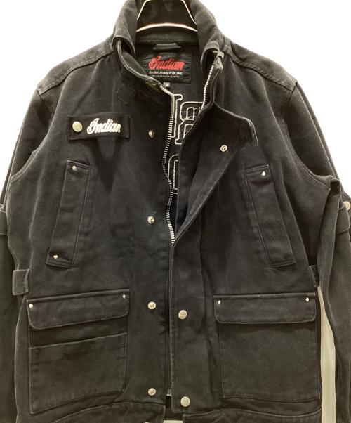 INDIAN MOTORCYCLE（インディアンモーターサイクル）INDIAN MOTORCYCLE (インディアンモーターサイクル) デニムジャケット ブラック サイズ:Mの古着・服飾アイテム