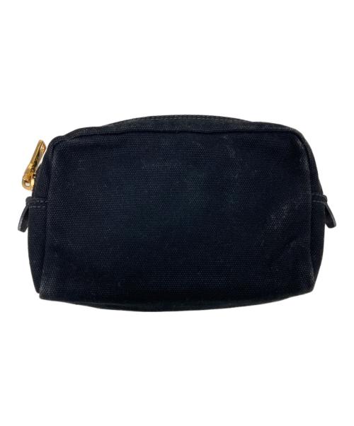 PRADA（プラダ）PRADA (プラダ) キャンパスコスメポーチ ブラックの古着・服飾アイテム
