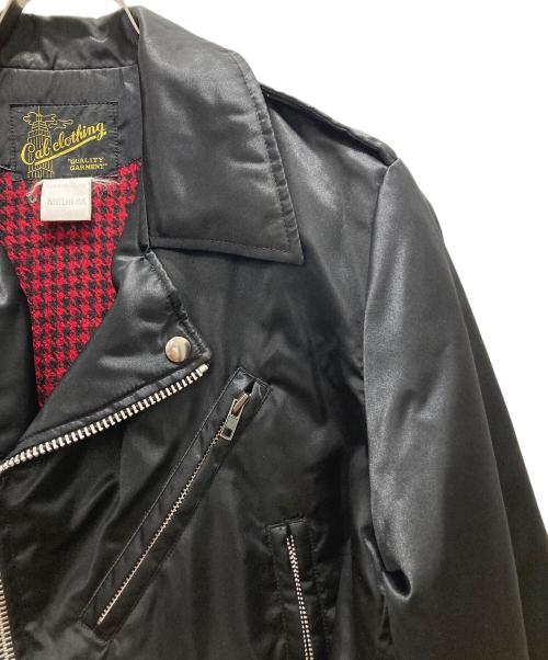 C.A.B.CLOTHING（キャブクロージング）C.A.B.CLOTHING (キャブクロージング) ナイロンライダースジャケット ブラック サイズ:Mの古着・服飾アイテム