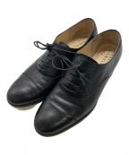 MARGARET HOWELL ideaマーガレット ハウエル アイディア）の古着「ヒール ストレートチップシューズ」｜ブラック