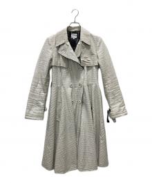 ARMANI COLLEZIONI（アルマーニ コレツィオーニ）の古着「クロコ型押しトレンチコート」｜ホワイト