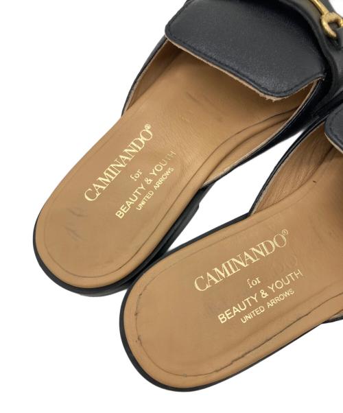 Caminando（カミナンド）Caminando (カミナンド) BEAUTY&YOUTH (ビューティーアンドユース) ミュール ブラック サイズ:25の古着・服飾アイテム