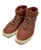 LACOSTEラコステ）の古着「レザーハイカットスニーカー」｜ブラウン